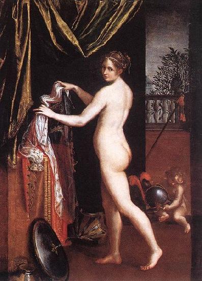 Lavinia Fontana Minerva dressing Sweden oil painting art